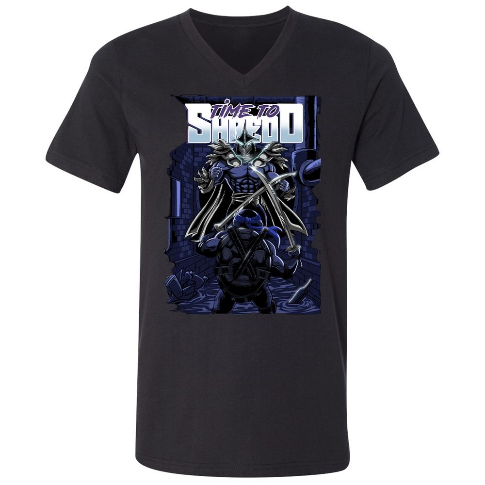 Unisex V-Neck T-Shirt - E69NYBJR - Black - 1