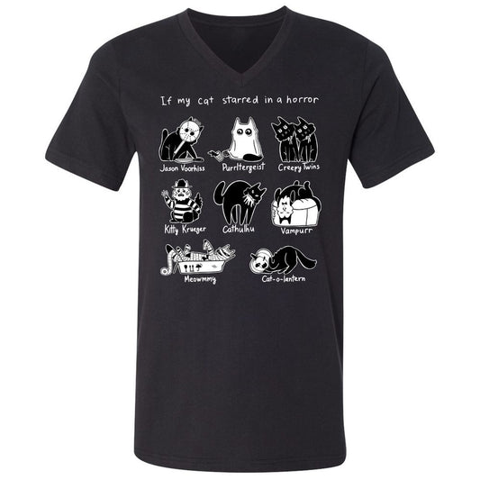 Unisex V-Neck T-Shirt - U3TK7NA8 - Black - 1