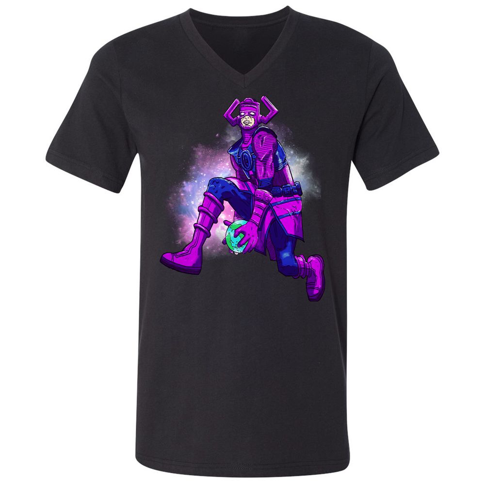 Unisex V-Neck T-Shirt - MH84MPGG - Black - 1