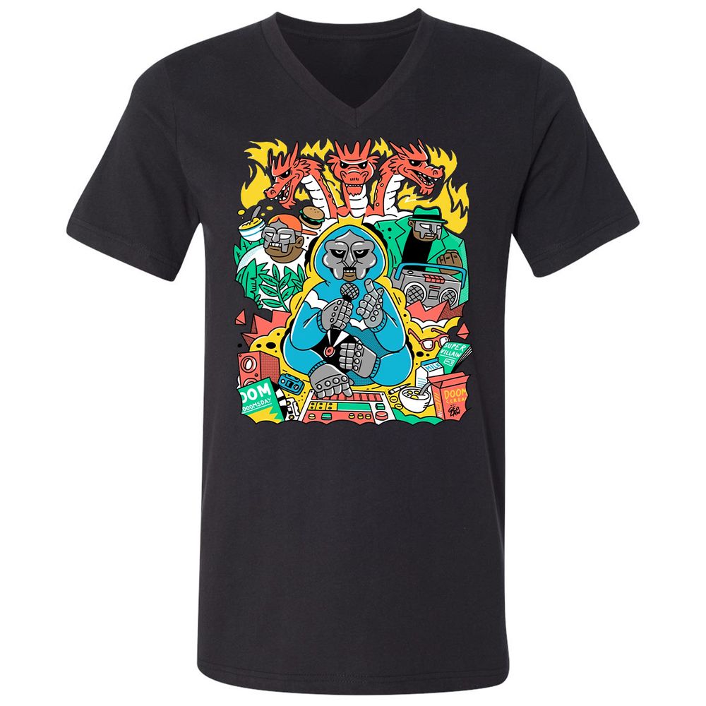 Unisex V-Neck T-Shirt - TT84195T - Black - 1