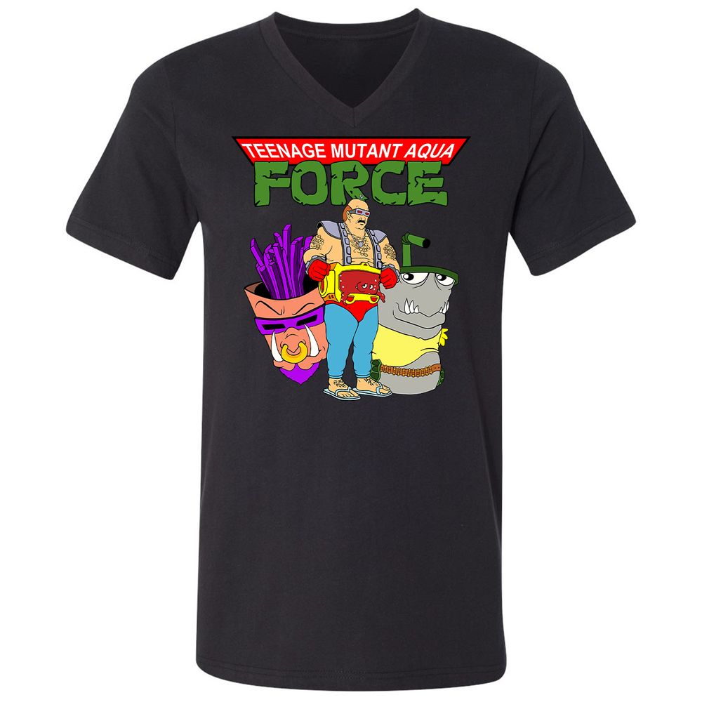 Unisex V-Neck T-Shirt - ZG72MDDD - Black - 1