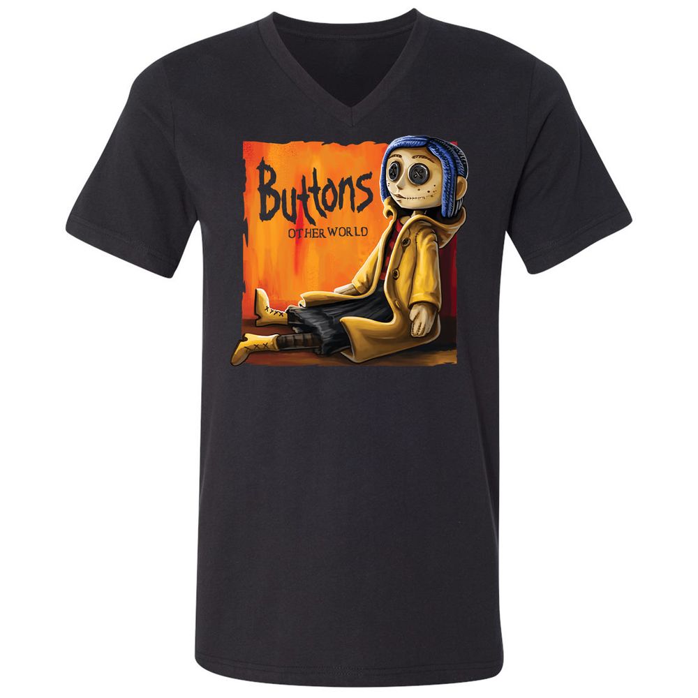 Unisex V-Neck T-Shirt - VULUVM1Y - Black - 1