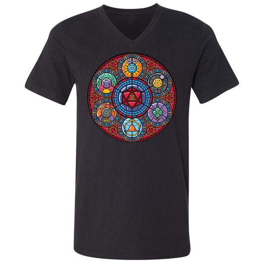 Unisex V-Neck T-Shirt - P1XDJFXE - Black - 1