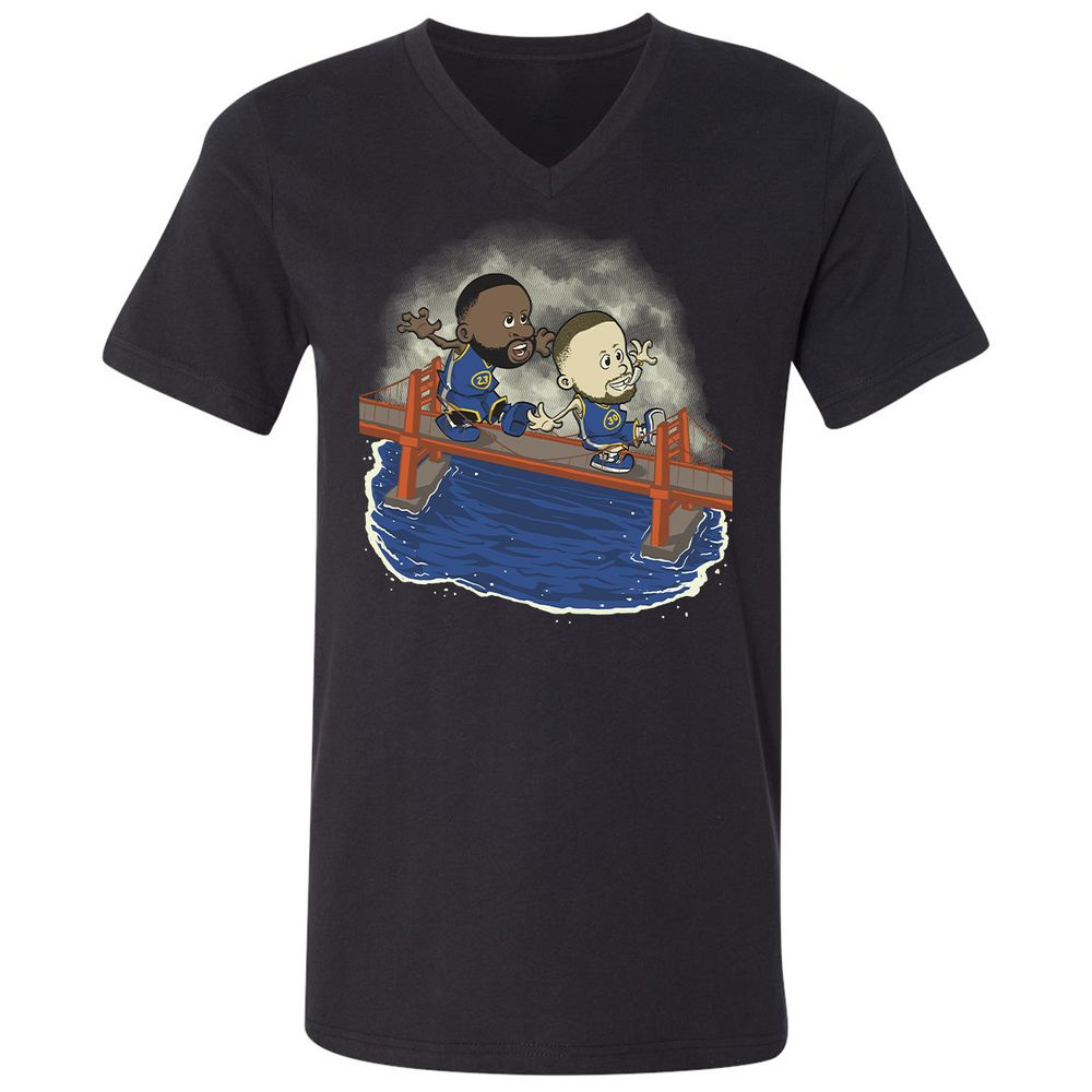 Unisex V-Neck T-Shirt - UJ31YLGE - Black - 1