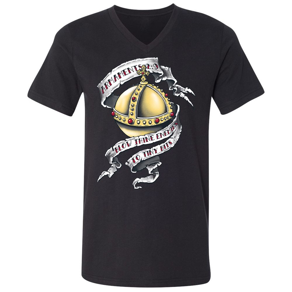 Unisex V-Neck T-Shirt - GUFTG1GP - Black - 1