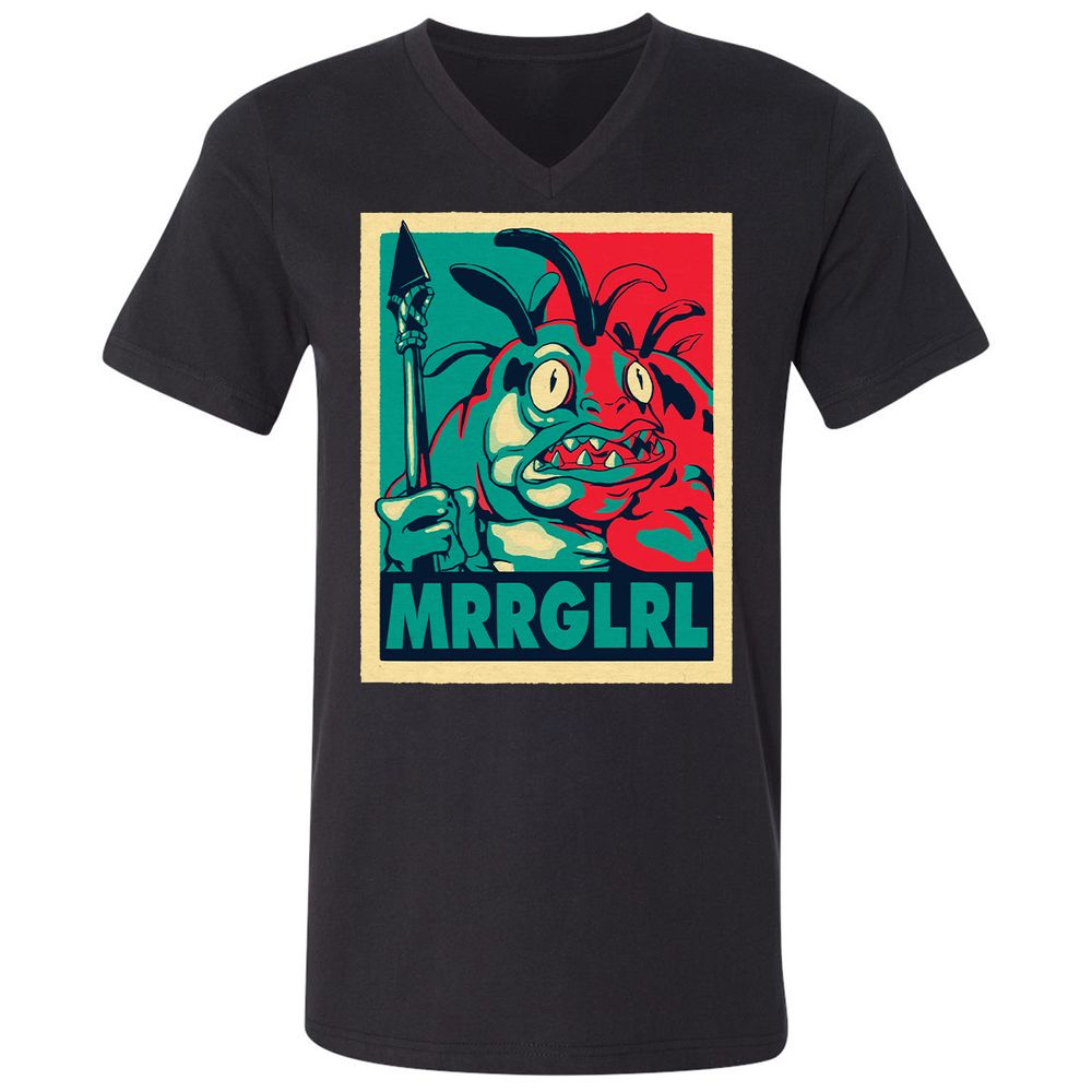Unisex V-Neck T-Shirt - H11TVNMK - Black - 1