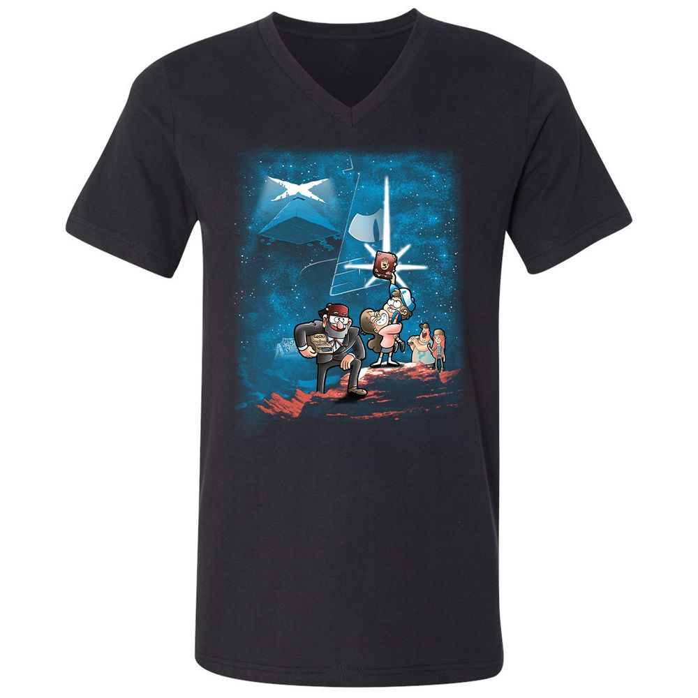 Unisex V-Neck T-Shirt - AZNLLPL2 - Black - 1