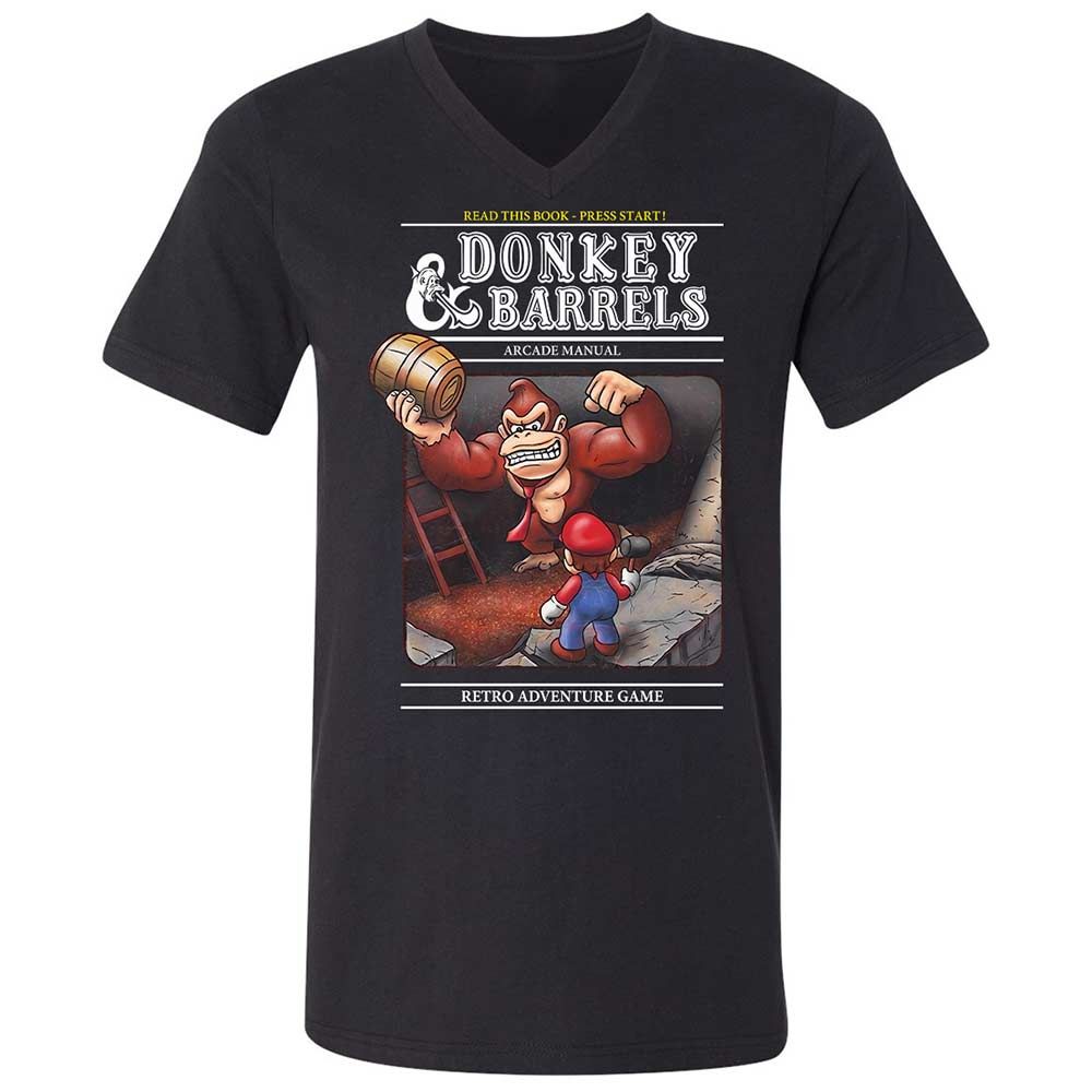 Unisex V-Neck T-Shirt - BPNR5HBT - Black - 1