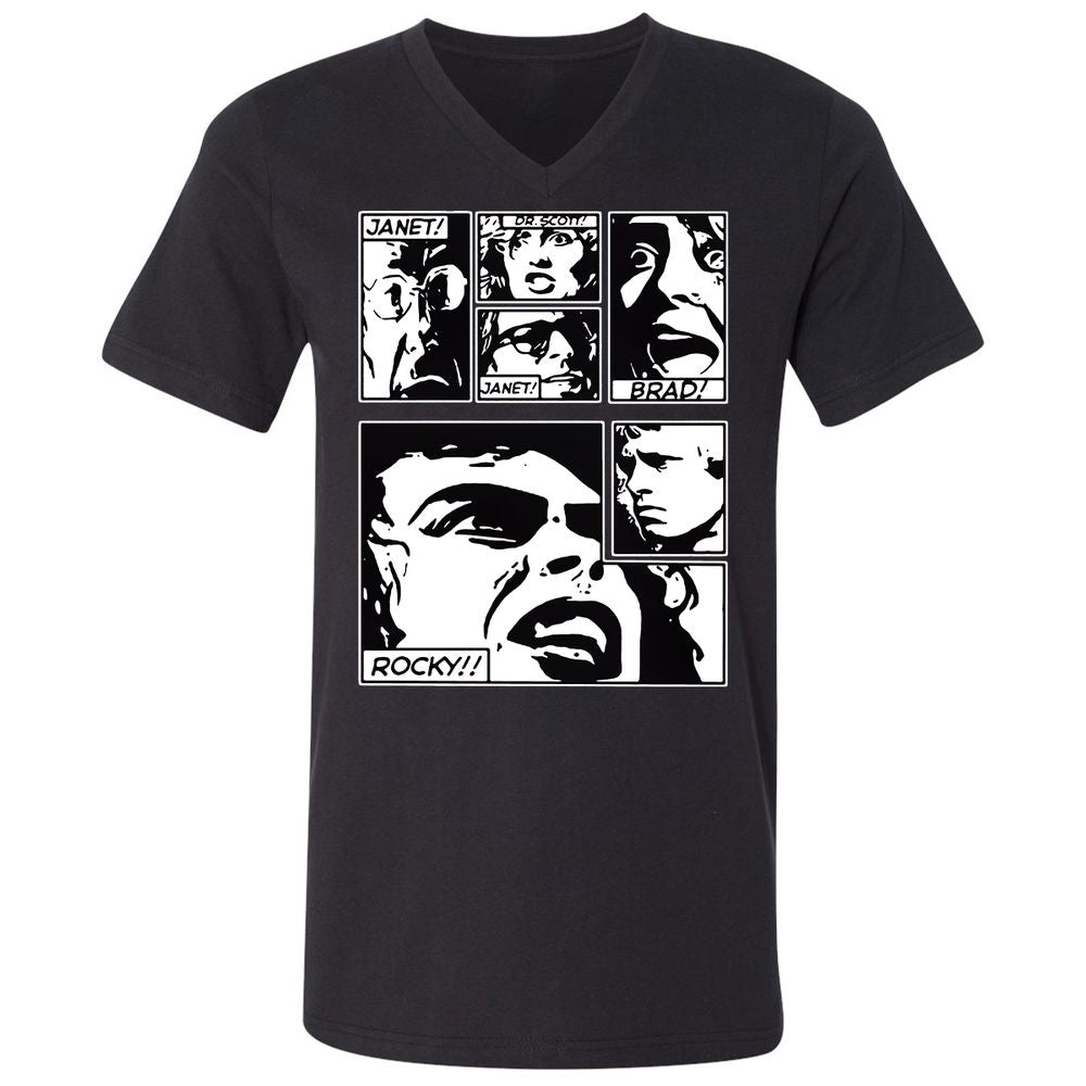 Unisex V-Neck T-Shirt - MD1X9P14 - Black - 1