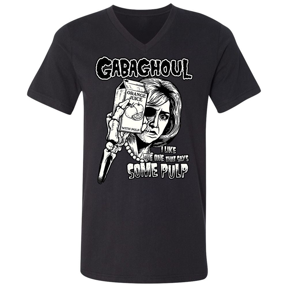 Unisex V-Neck T-Shirt - YJXC7BXC - Black - 1
