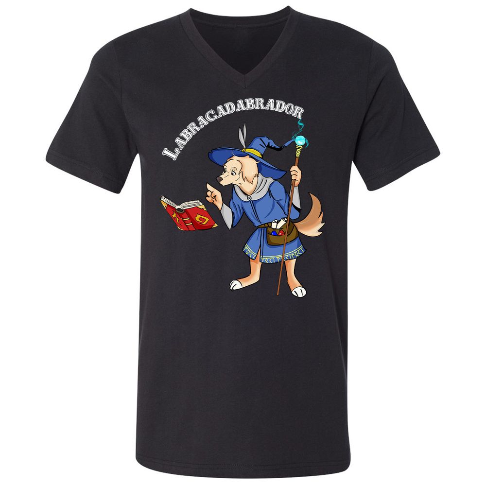 Unisex V-Neck T-Shirt - FBDYNPT4 - Black - 1