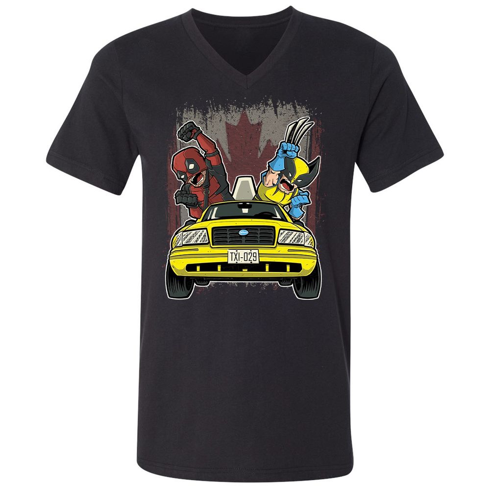 Unisex V-Neck T-Shirt - 2KNUGF3Q - Black - 1