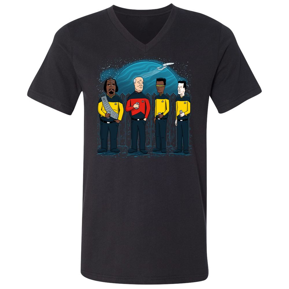 Unisex V-Neck T-Shirt - 5TUAWP2X - Black - 1