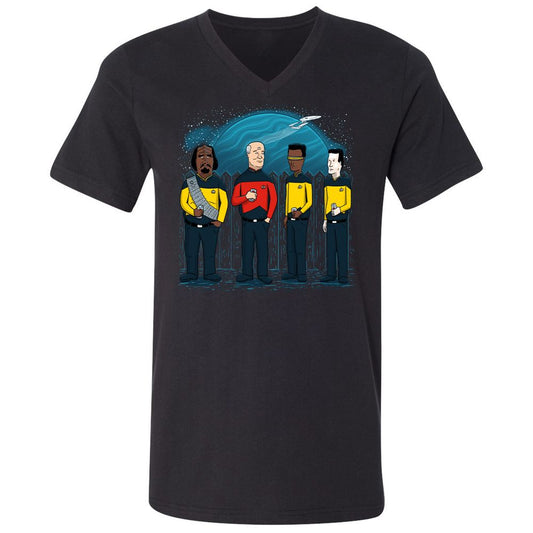 Unisex V-Neck T-Shirt - 5TUAWP2X - Black - 1