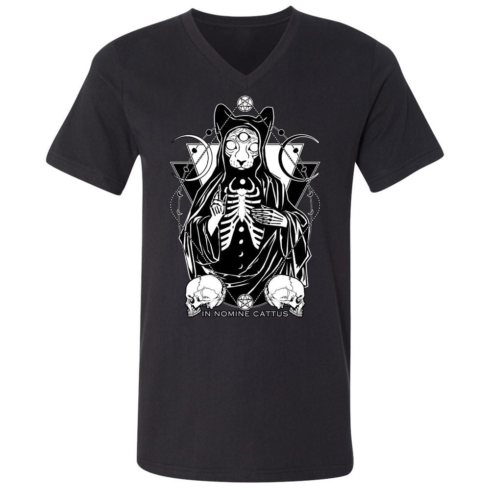 Unisex V-Neck T-Shirt - V9RGSBMM - Black - 1