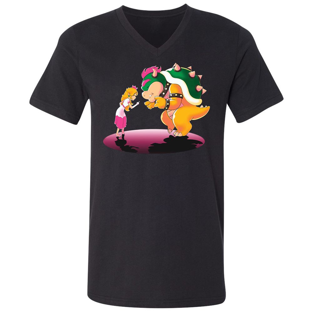 Unisex V-Neck T-Shirt - LNJTFT3E - Black - 1