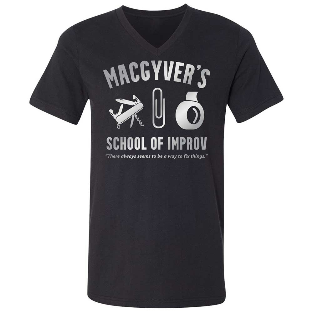 Unisex V-Neck T-Shirt - 9FSAMHCT - Black - 1