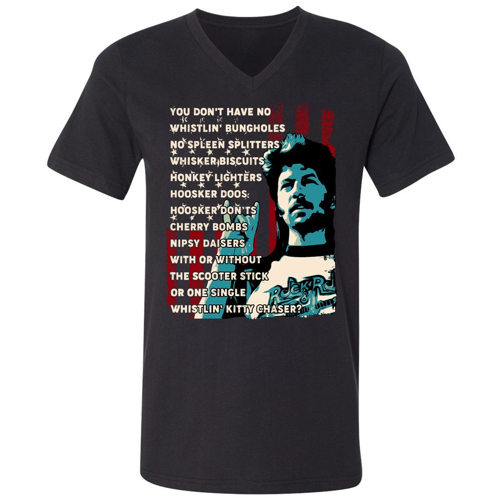 Unisex V-Neck T-Shirt - 92A1VNWQ - Black - 1