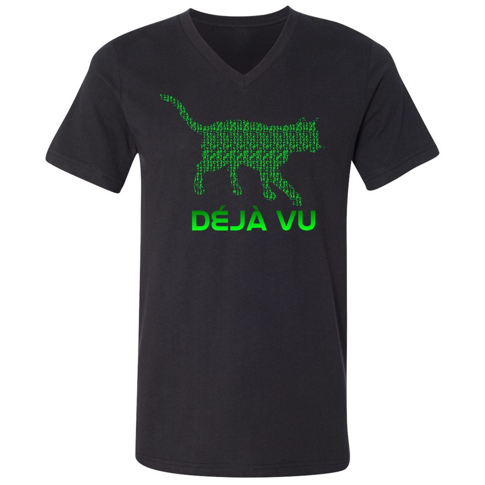 Unisex V-Neck T-Shirt - TF73KLPN - Black - 1