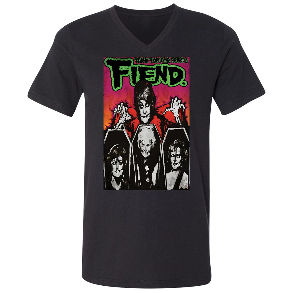 Unisex V-Neck T-Shirt - BTWZMR92 - Black - 1