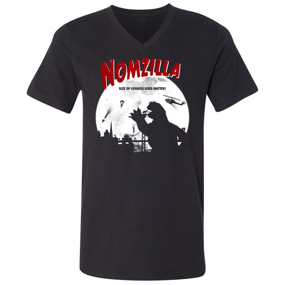 Unisex V-Neck T-Shirt - UZAR1VT5 - Black - 1