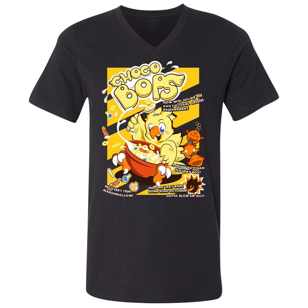 Unisex V-Neck T-Shirt - T949KV4V - Black - 1