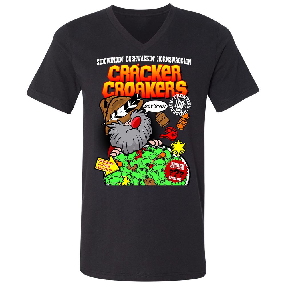 Unisex V-Neck T-Shirt - HPDLZR75 - Black - 1