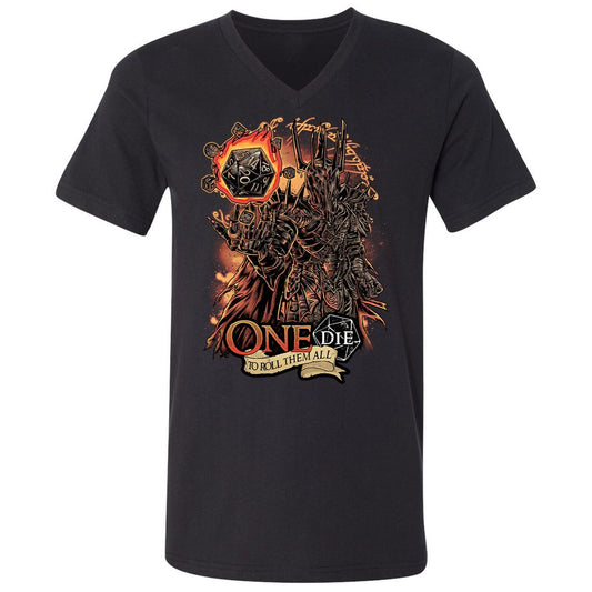 Unisex V-Neck T-Shirt - ZB4HL9PB - Black - 1