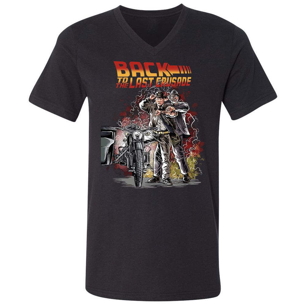Unisex V-Neck T-Shirt - 7P1R84R6 - Black - 1