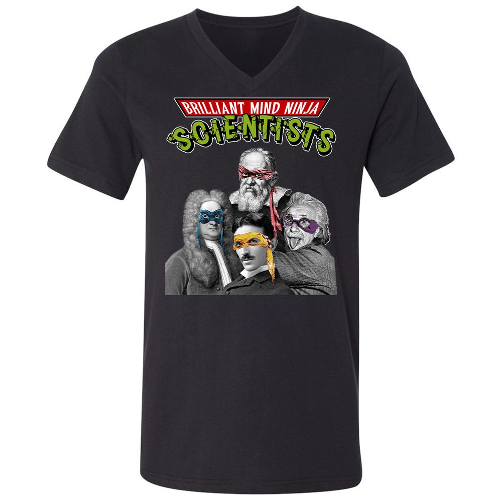 Unisex V-Neck T-Shirt - V48F1S6Y - Black - 1
