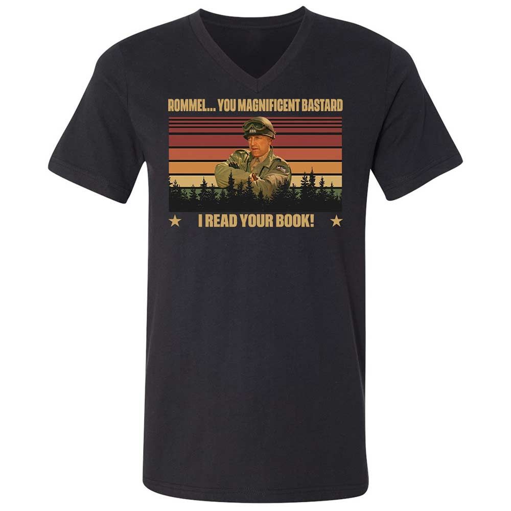 Unisex V-Neck T-Shirt - RA5WNKBZ - Black - 1