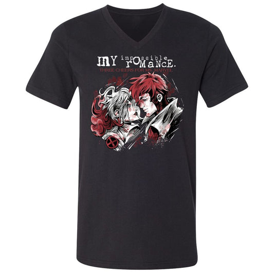 Unisex V-Neck T-Shirt - 8FUTW56Y - Black - 1