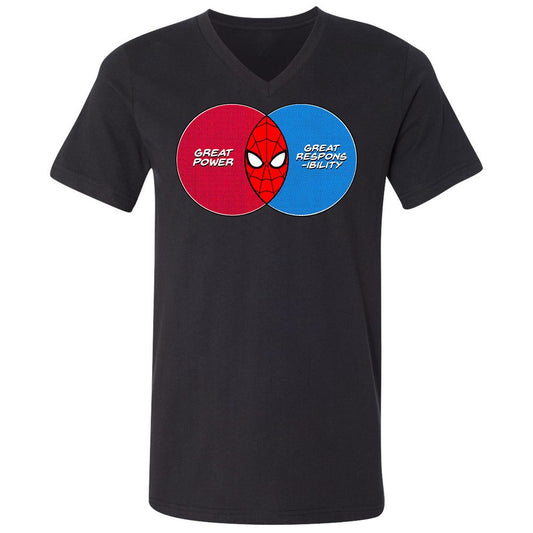 Unisex V-Neck T-Shirt - CLXW9Q4P - Black - 1