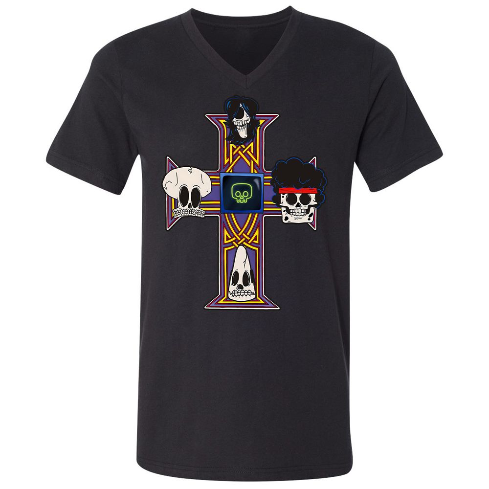 Unisex V-Neck T-Shirt - 33A1F38Y - Black - 1