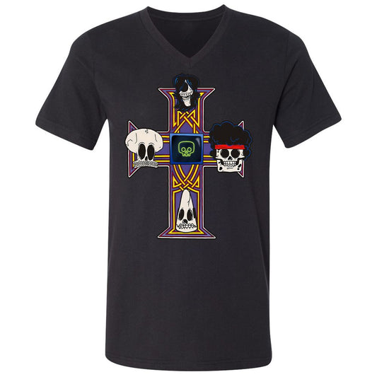 Unisex V-Neck T-Shirt - 33A1F38Y - Black - 1