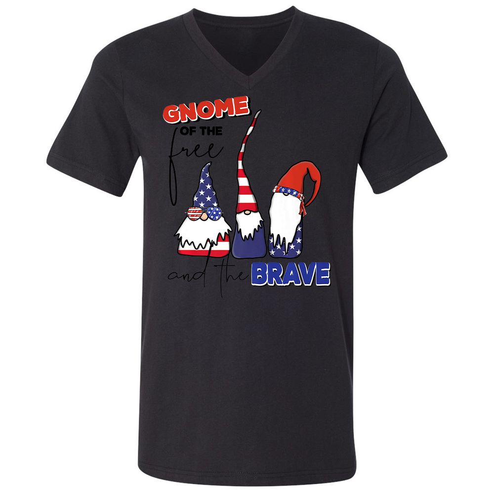 Unisex V-Neck T-Shirt - K89GRAUJ - Black - 1