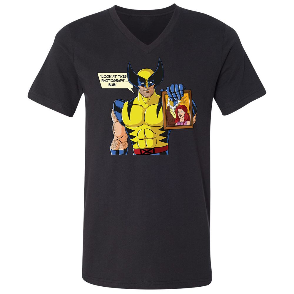 Unisex V-Neck T-Shirt - AZQ36GDN - Black - 1