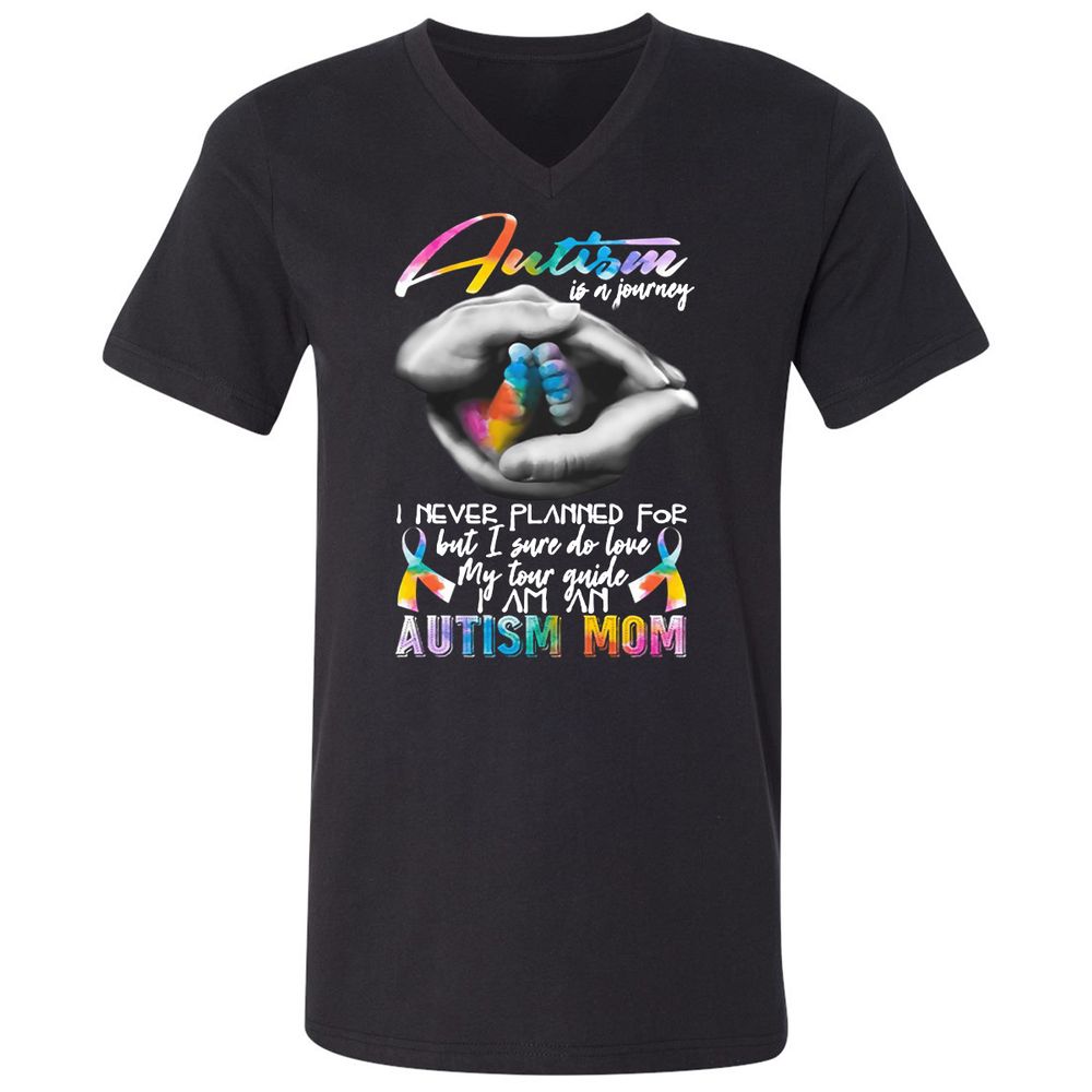 Unisex V-Neck T-Shirt - P1BDKZLG - Black - 1
