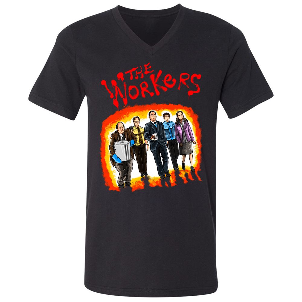 Unisex V-Neck T-Shirt - GPRF7D66 - Black - 1