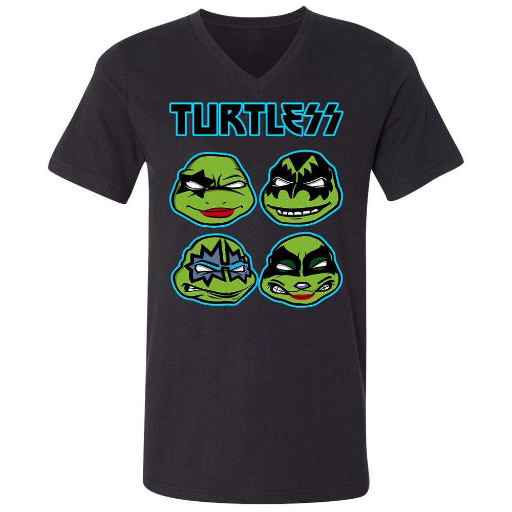 Unisex V-Neck T-Shirt - 8WTPWZHV - Black - 1