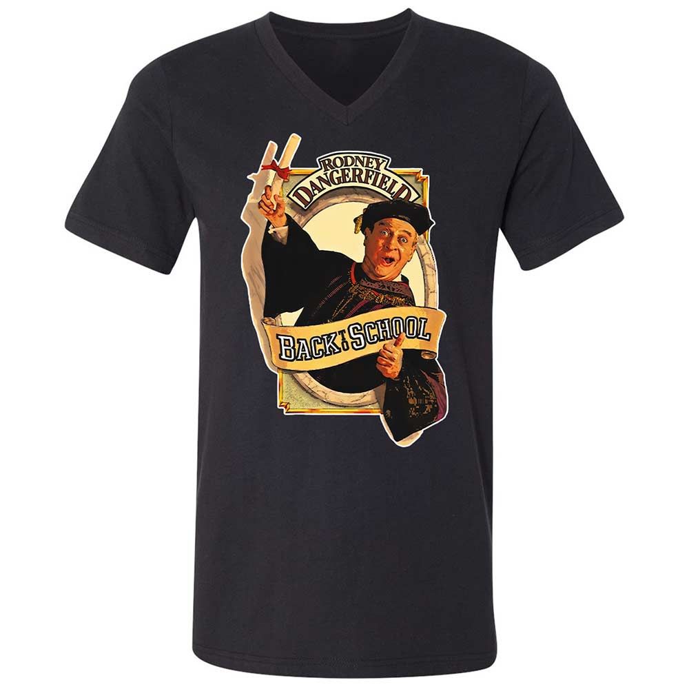 Unisex V-Neck T-Shirt - V89X2FHV - Black - 1