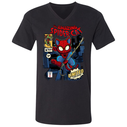 Unisex V-Neck T-Shirt - QFDE9UU7 - Black - 1