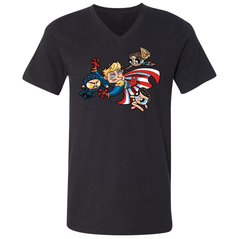 Unisex V-Neck T-Shirt - BUDU6RFA - Black - 1