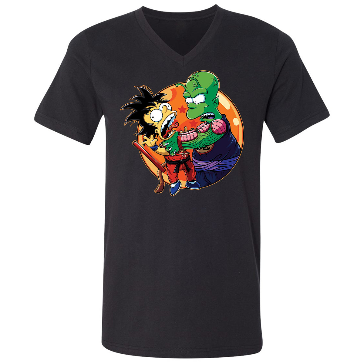 Unisex V-Neck T-Shirt - XSDDKHK3 - Black - 1