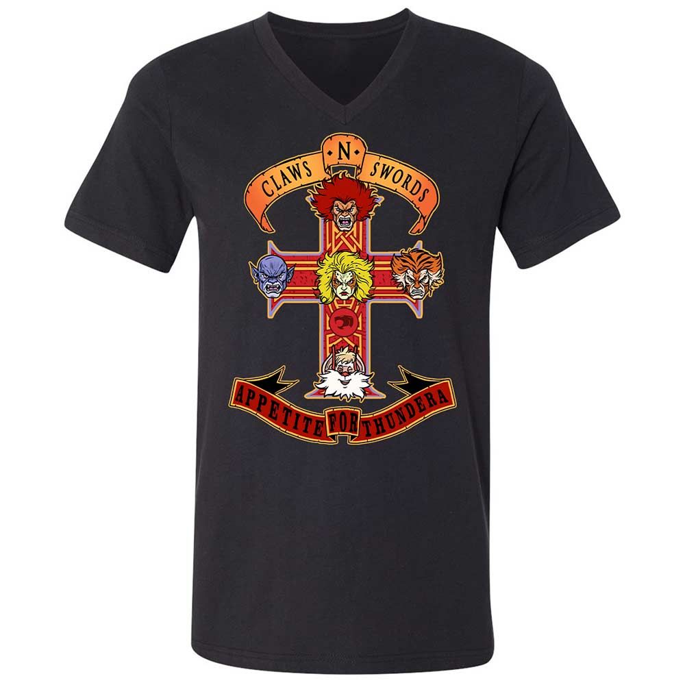 Unisex V-Neck T-Shirt - N34D6KRC - Black - 1