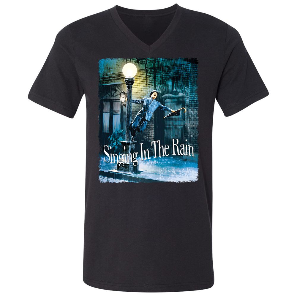 Unisex V-Neck T-Shirt - U8ZXW3T5 - Black - 1