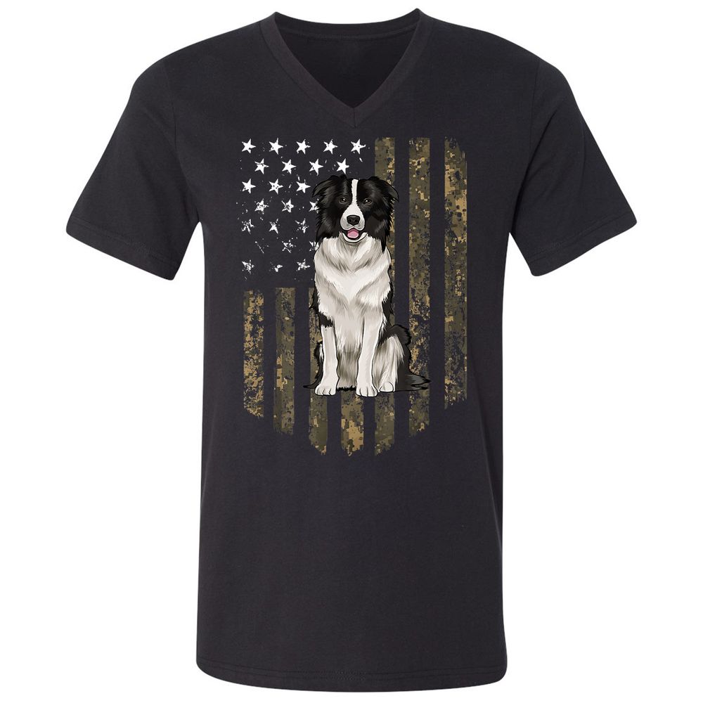 Unisex V-Neck T-Shirt - CMHFVAAW - Black - 1