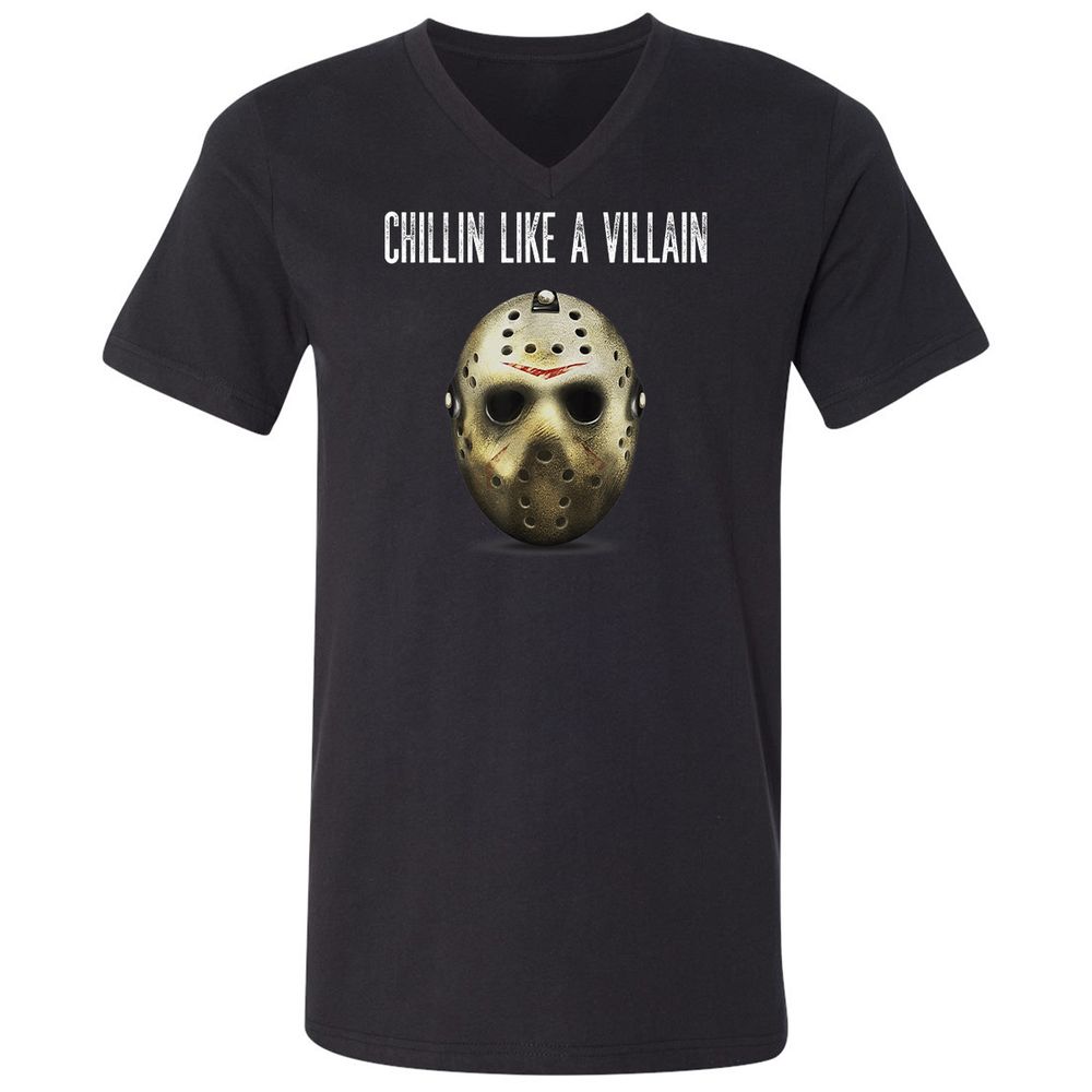 Unisex V-Neck T-Shirt - VBCRPYH1 - Black - 1