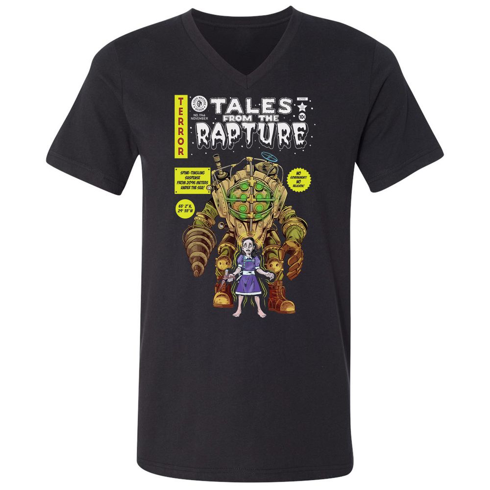 Unisex V-Neck T-Shirt - 3Y83WHEP - Black - 1