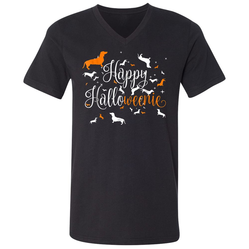 Unisex V-Neck T-Shirt - MQVGJM53 - Black - 1
